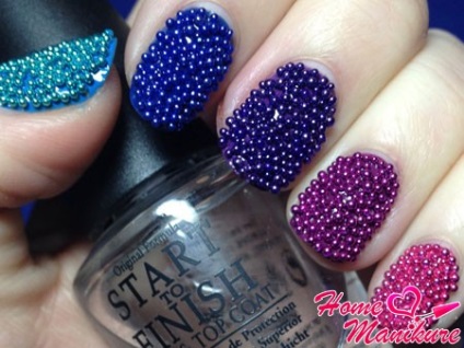 Nail design Bulonki fényképet manikűr microbeads