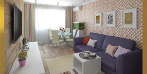 Design projekt a szabvány egy hálószobás apartman sorozat g-5i (tervezés) Design projekt a szabvány egy hálószobás apartman sorozat g-5i