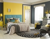 Hálószoba design barack hangok, képek a gyönyörű sárga belső hálószoba, tippeket választotta színek