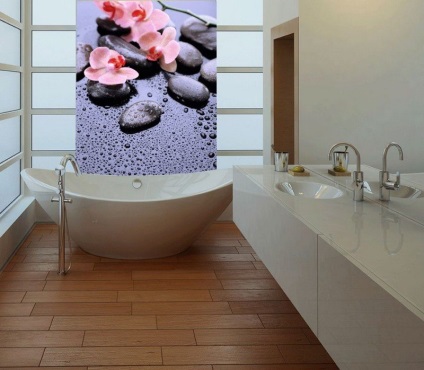 Falfestmény a fürdőszobában, amelyek illeszkednek