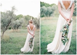 Fényképek esküvői ruhák a stílus Provence