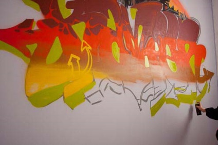 Graffiti a belső a lakás az ő keze (lakás) Graffiti a belső a lakás az ő keze