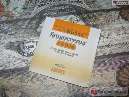 Guam Anti-cellulit krém melegítő hatása alapján fangocrema szennyeződés - „meg akarják szerezni