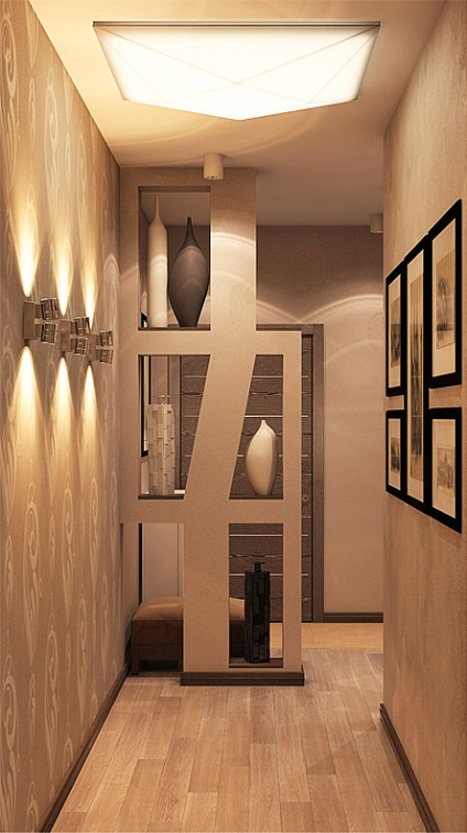 Tervezési ötletek falak a folyosón, a luxus és kényelem