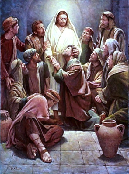 Ikon a 12 apostol Jézus Krisztus, a Megváltó Iisus Hristos