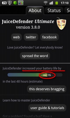 Juicedefender програма для економії батареї смартфона - казки старого юзера