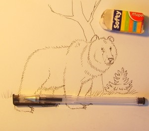 Hogyan kell felhívni a medve, fokozatosan felhívni a ceruza, babám