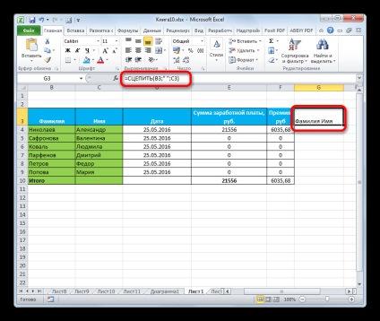 Hogyan lehet kombinálni oszlopok Excel