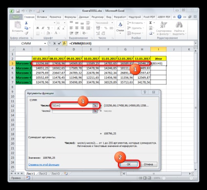 Hogyan számoljuk ki az összeget a vonal Excel