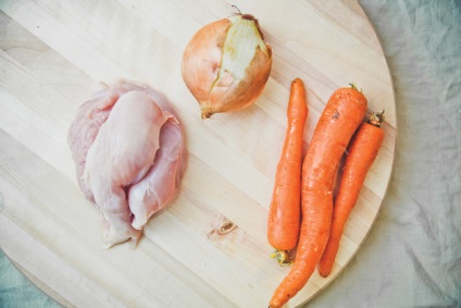 Főzni rizottó csirke otthon - főzés recept lépésről lépésre fotók