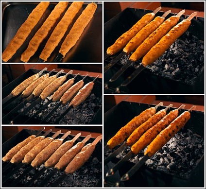 Főzni Lula kebab burgonya a grill (szakács) Főzni Lula kebab burgonya a grill