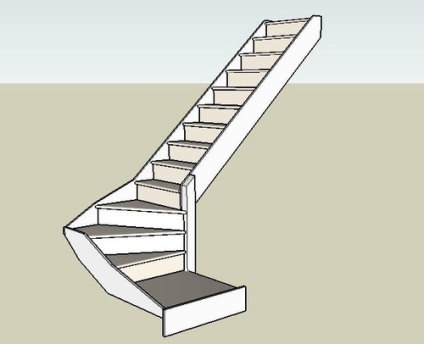 Hogyan számoljuk ki a csörgőkígyó lépcsőház, 90 és 180