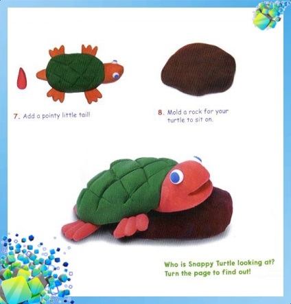 Hogyan készítsünk egy teknős gyurma