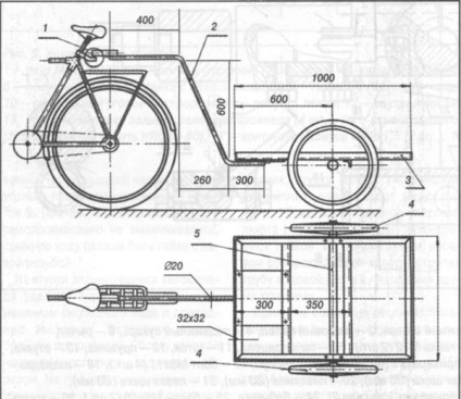 Hogyan készítsünk egy pótkocsi bicikli saját kezűleg