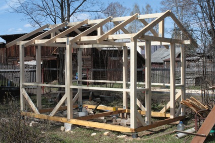 Frame pavilonban fából kezük összeszerelési technológia (fa) Frame pavilon, fából készült kezüket szereléstechnika