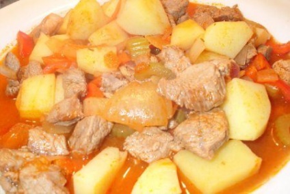 Csirke párolt burgonya egy pán-lépésben recept (pan) Burgonya pörkölt csirke a bankot, egy lépésről lépésre recept