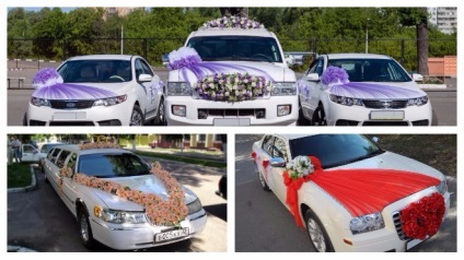 Gyönyörű esküvői dekoráció az autó egy kicsit próza!
