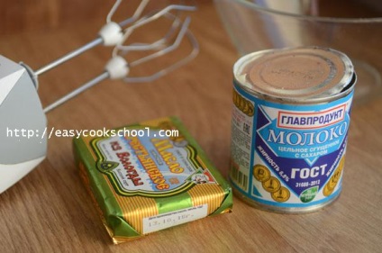 Krém a sűrített tej vajjal recept lépésről lépésre, egyszerű receptek (krém) Krém a sűrített tej vajjal recept lépésről lépésre, egyszerű receptek