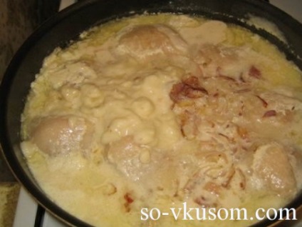 Csirke tejszínes mártással recept fotókkal