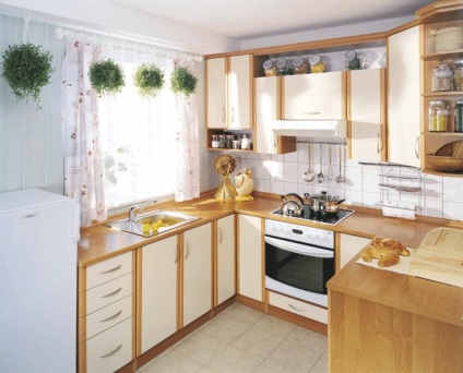 Konyhai szabályairól szóló feng shui milyen színt választani, fotó belsőépítészeti helyszíne, a bútorok (konyha szabályai szerint a feng shui) Konyhai szabályairól szóló feng shui milyen színt választani, fotó belsőépítészet, bútorok elrendezése