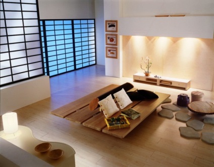 A lakás a japán stílusú 15 fotó kialakítás