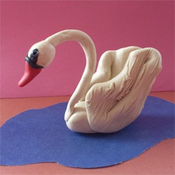 Swan gyurma (modellezés agyag) Swan készült gyurma