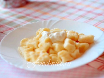 Lazy gombóc származó túró - recept (recept) Lazy gombóc származó túró - recept