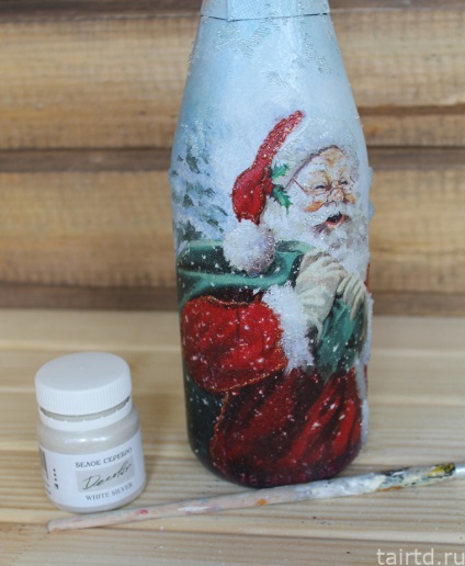 Mester osztályban decoupage üveg pezsgő az új évben