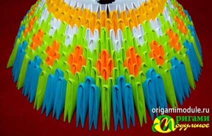 Moduláris origami áramkör kosár (kosár origami) Moduláris origami kosár áramkör