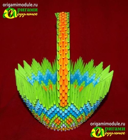 Moduláris origami áramkör kosár (kosár papírból) Moduláris origami kosár áramkör