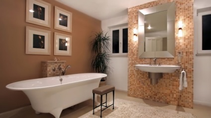 Tapéta a fürdőszobában fotók és áttekintést mosó- és vízálló burkolóanyagok