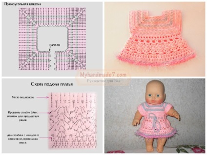 Doll ruhák horog részletes diagramok leíró