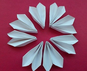 Origami virágok papír margaréták