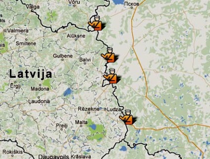 A határ átlépése Lettországgal és kapcsolja rá