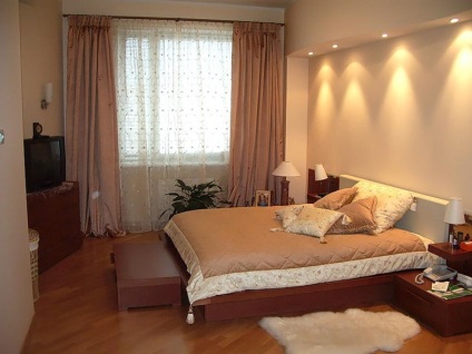 Peach hálószoba, egy barack színű a hálószobában belsőépítészeti design és otthoni javítások