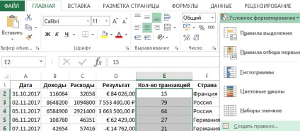Pénzegységek átváltása ebben a formában a feltétel ( „Teremtés formázási szabályok”) Pénzegységek átváltása ebben a formában a feltétel