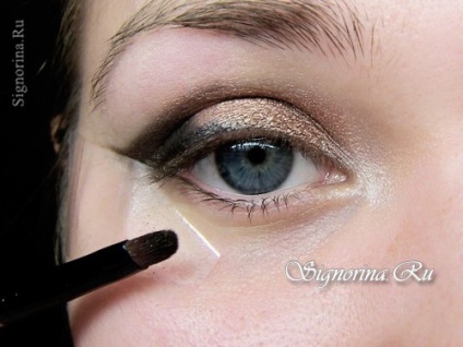 Egyszerű esti make-up Rouzi Hantington kék szeme lépésről lépésre bemutató fotókkal