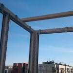 Javítása a felső emeleti (padló) erkély tető Javítása a tető az utolsó emeleten erkély