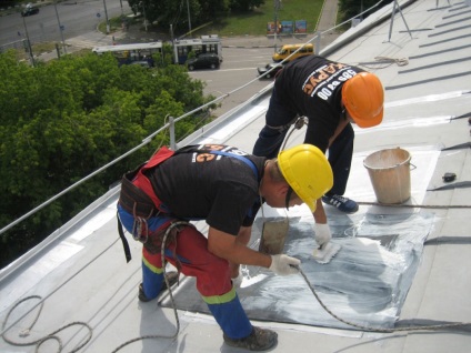 Javítása a tető tenyerét fém tető