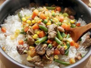 Recept rizottó zöldségek és hús