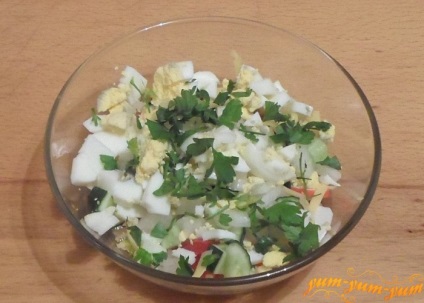 Recept crabsticks saláta, paradicsom és uborka (uborka) Recept saláta Tarisznyarák, paradicsom és uborka