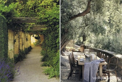 Garden stílusában Provence, egy francia kert tereprendezés fotó, Provence stílus lakberendezés