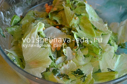 Saláta „Caesar” recept egy fotó