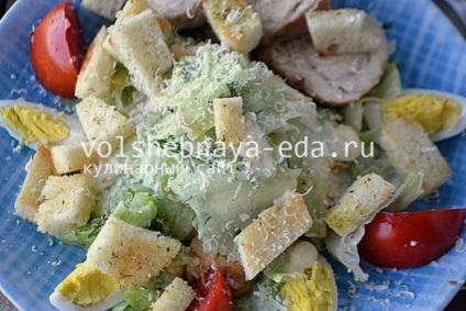 Saláta „Caesar” recept egy fotó