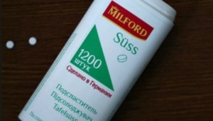 Édesítőszer Milford (Milford) folyékony, a sérülés és a használata (folyékony) Édesítőszer Milford (Milford) folyadék, kár és haszon