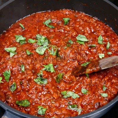 Mártással Bolognese lasagna recept 2, különösen a főzés