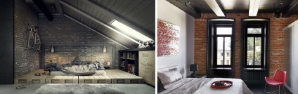 Hálószoba loft stílusú fotót belsőépítészet, fehér kis tizenéves férfi és modern