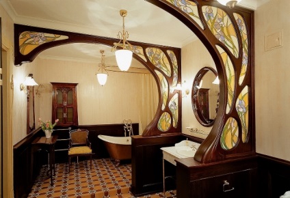Art Nouveau (szecessziós) belsejében a lakás