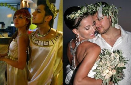 Esküvői görög stílusú díszítése a csarnok, a görög motívumok ruhák