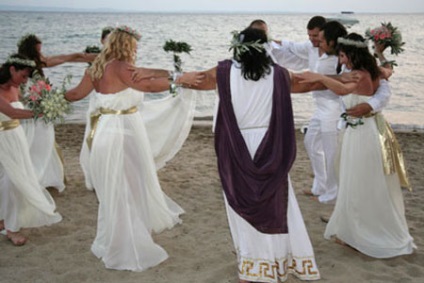 Esküvő görög stílusú fotókkal